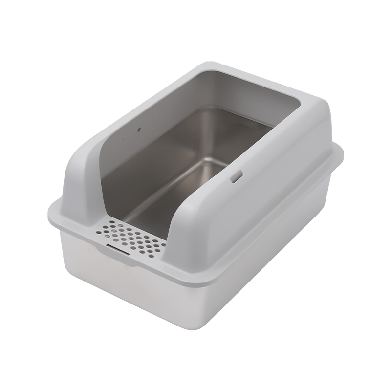Stainless Steel Splash-Proof Cat Litter Box